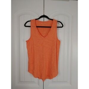 Women's American Eagle Outfitters Light  Tank Top Orange V Neck Sleeveless